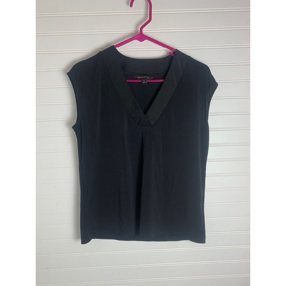 Banana Republic Black Sleeveless Top V Neck Blouse XS